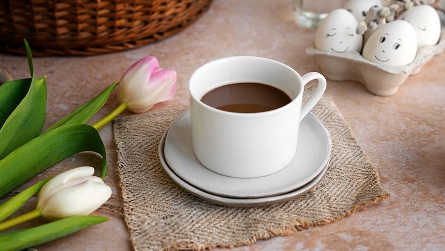 A cup embodies the warm philosophy of life's ceremony.